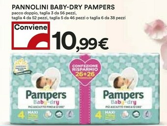 Coop Pampers Pannolini Maxi, Taglia 4 (7 - 18 Kg), 26 Pz offerta