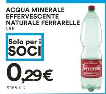Coop Ferrarelle Acqua Minerale Effervescente Naturale offerta