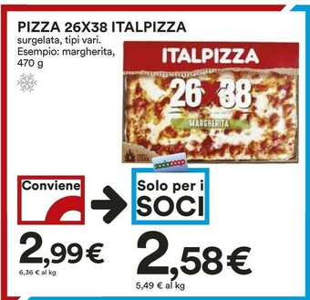 Coop Italpizza Pizza 26x38 Surgelata 470g offerta