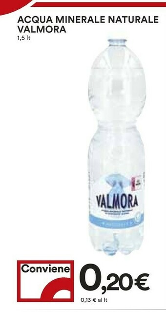 Coop Valmora Acqua Minerale Naturale 1500 G(ml) offerta