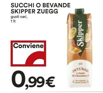Coop Zuegg Succo Alla Pera 1000 G(ml) offerta
