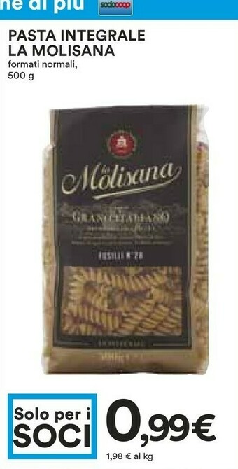 Coop La Molisana Pasta Integrale offerta