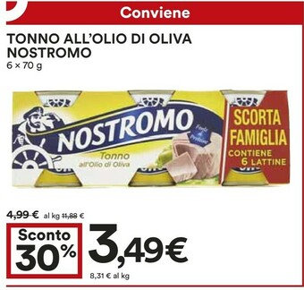 Coop Nostromo Tonno All'Olio Di Oliva offerta