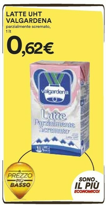 Coop Valgardena - Latte Parzialmente Scremato A Lunga Conservazione 1000 G(ml) offerta
