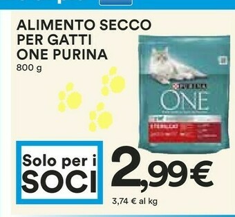 Coop Purina One Alimento Secco Per Gatti 800 G offerta