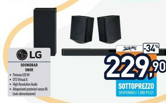 LG SN5R.DEUSLLK Altoparlante Soundbar 4.1 Canali 520 W Nero