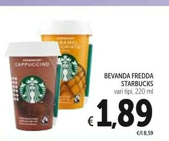 Conad Starbucks Bevanda Fredda offerta