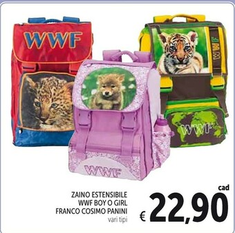 Wwf Zaino Estensibile Boy O Girl Franco Cosimo Panini