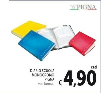 Conad Pigna Diario Scuola Monocromo offerta