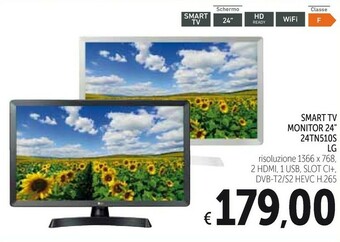 Conad LG 24TN510S-PZ.API TV 61 Cm (24") HD Smart TV Wi-Fi Nero offerta