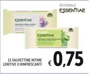 Conad Conad 12 Salviettine Intime Lenitive O Rinfrescanti offerta
