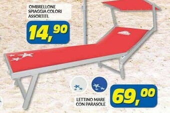 Risparmio Casa Lettino Mare Con Parasole offerta
