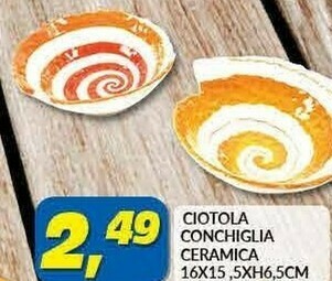 Risparmio Casa Ciotola Conchiglia Ceramica offerta