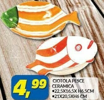 Risparmio Casa Ciotola Pesce Ceramica offerta