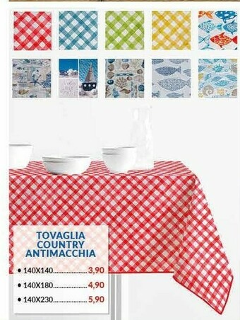Risparmio Casa Tovaglia Country Antimacchia 140x140 offerta