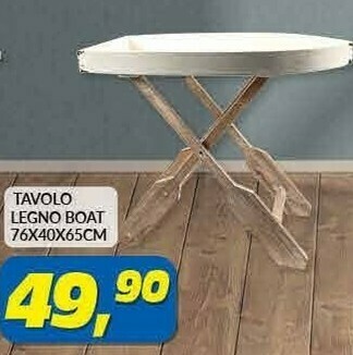 Risparmio Casa Tavolo Legno Boat offerta