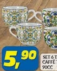 Risparmio Casa T.Damuri Set 6 Tazzine offerta