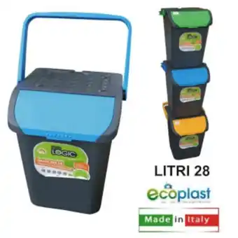 Scaramuzza Pattumiera ecologic 28lt.ecoplast nera offerta