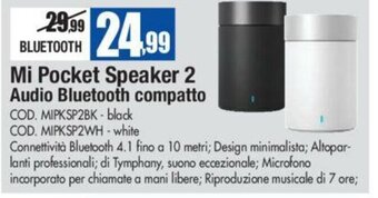 Wellcome Mi Pocket Speaker 2 Audio Bluetooth compatto offerta