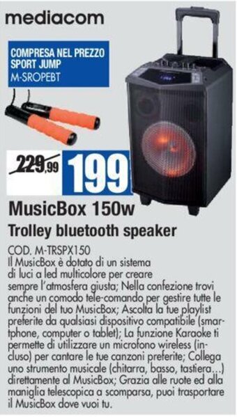 Mediacom MusicBox 150w Trolley bluetooth speaker