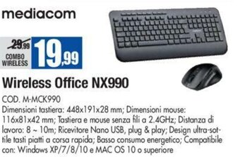 Wellcome Mediacom Wireless Office NX990 offerta