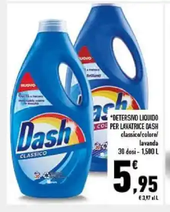 Conad City "DASH Detersivo Liquido Per Lavatrice classica/ colore/ lavanda 30 dosi - 1500 L offerta