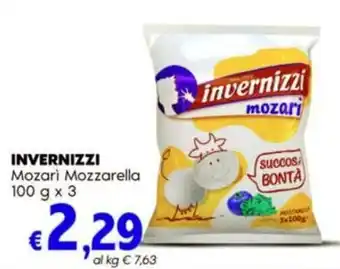Sisa Invernizzi Mozarì Mozzarella 100 g x 3 offerta