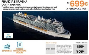 Eurospin Francia e Spagna Costa Toscana offerta