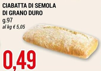 Hardis Ciabatta di Semola di Grano Duro g.97 offerta