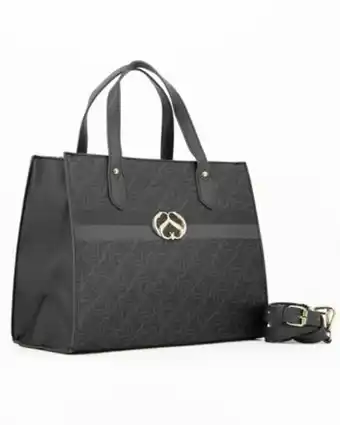Solo soprani - borsa a mano nera con due manici e logo doppia s