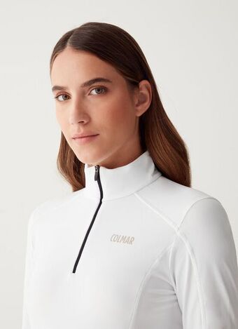 Maglia termica da sci stretch con mezza zip