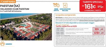 Eurospin Paestum (SA) Villaggio Club Paestum offerta