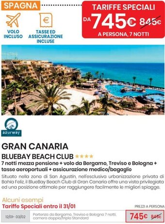 Eurospin Gran Canaria Bluebay Beach Club offerta
