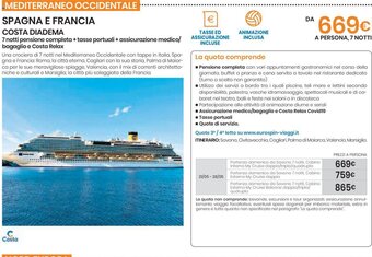 Eurospin Spagna e Francia Costa Diadema offerta