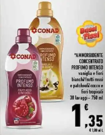 Conad Ammorbidente Concentrato Profumo Intenso Vaniglia E Fiori Bianchi / Frutti Rossi A Patchouli / Cocco E Fiori Tropicali