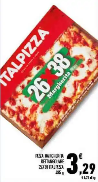 Conad City Italpizza Pizza Margherita Rettangolare 26x38 485 g offerta