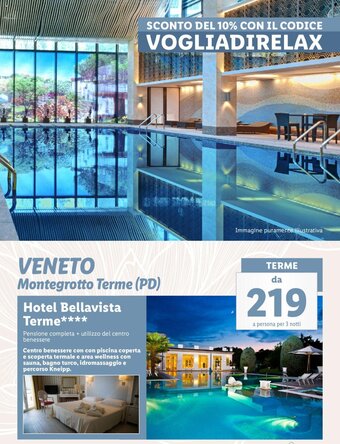 Lidl Veneto Montegrotto Terme (PD) Hotel Bellavista Terme offerta