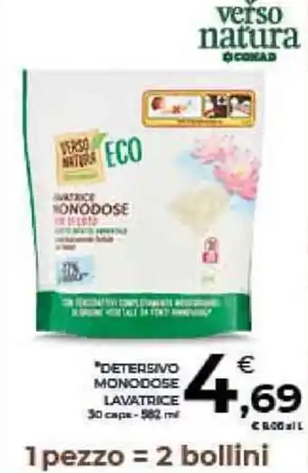 Conad City Conad Verso Natura Detersivo Monodose Lavatrice 30 Caps - 582 ml offerta
