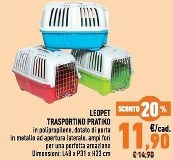 Conad Leopet Trasportino Pratiko offerta
