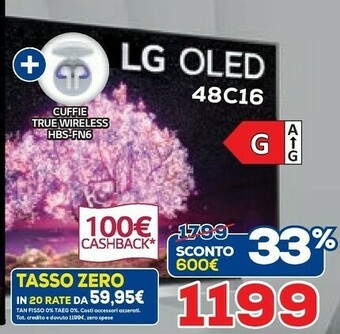 Euronics LG Smart Tv Oled 48C16 offerta