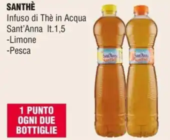 A&O Santhè Infuso di Thè in Acqua Sant'Anna lt. 1,5 Limone - Pesca offerta