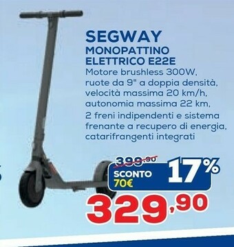 Euronics Ninebot by segway Ninebot KickScooter E22E Powered By Segway offerta