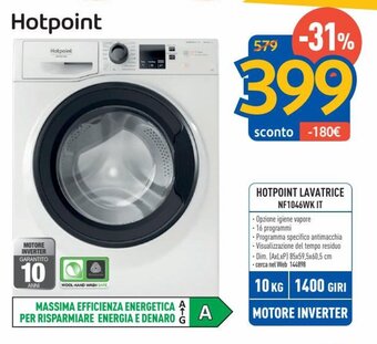 FreeShop Hotpoint Lavatrice NF1046WK IT offerta