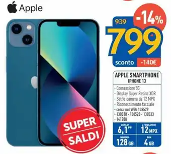 FreeShop Apple Smartphone Iphone 13 offerta