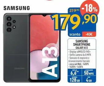 FreeShop Samsung Smartphone Galaxy A13 offerta