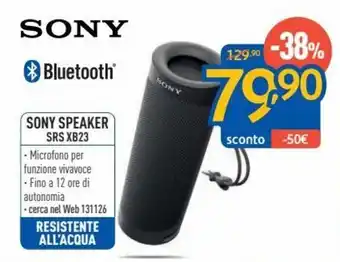 Sony Speaker SRS XB23