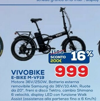 Euronics Vivobike E-Bike M-VF19 offerta
