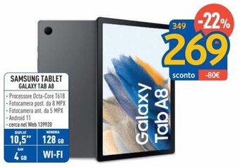 Samsung Tablet Galaxy Tab A8