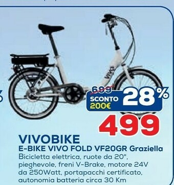 Euronics Vivo E-bike Fold Vf20ogr offerta