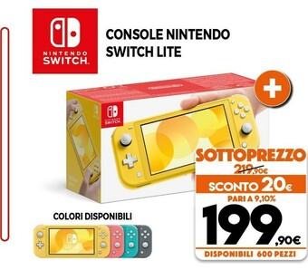 Expert Nintendo Switch Lite Console Da Gioco Portatile Giallo 14 Cm (5.5") Touch Screen 32 GB Wi-Fi offerta